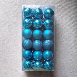 Blue Holiday Ornament Set